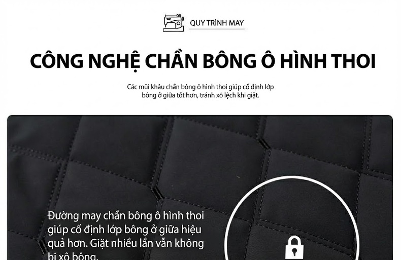 Áo Khoác Bông Nam Trung Niên Dáng Dài Vừa Cổ Bẻ Giữ Ấm Cotton Màu Xám, Đen chi tiết 9