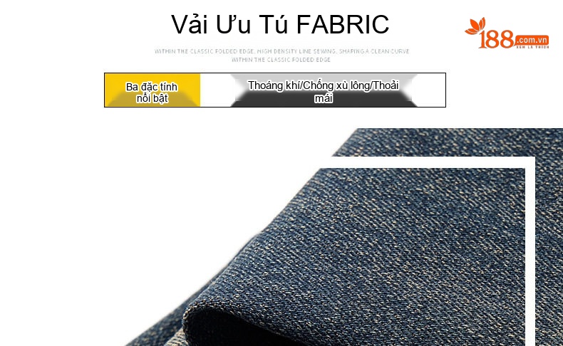 Quần Jean Nam Ống Đứng Dáng Ôm Co Giãn Nhẹ Phong Cách Thời Trang Màu Xanh Dương chi tiết 9