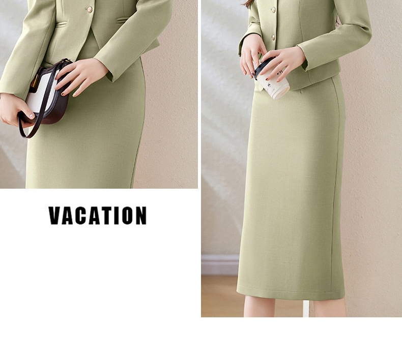 Set Bộ Vest Nữ Áo Blazer Tay Lỡ Chân Váy Bút Chì Công Sở Thanh Lịch Màu Hồng, Xanh, Xám chi tiết 24
