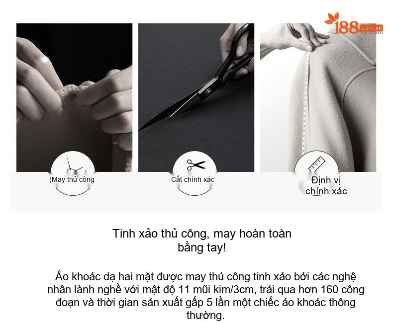 Áo Khoác Dạ Nữ Hai Mặt Dáng Dài Chiết Eo Cổ chữ Vest Phong Cách Hàn Quốc Màu Xanh, Đỏ, Nâu, Đen... chi tiết 13
