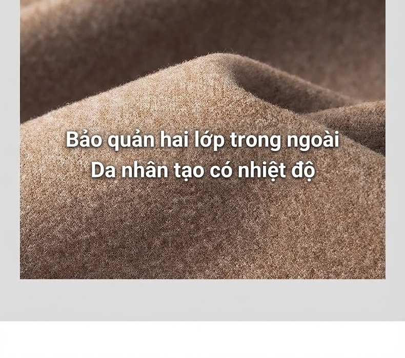 Áo Giữ Nhiệt Nam Dài Tay Cổ Lửng Lót Lông Hai Mặt Giữ Ấm Màu Đen, Xám, Trắng, Nâu... chi tiết 3
