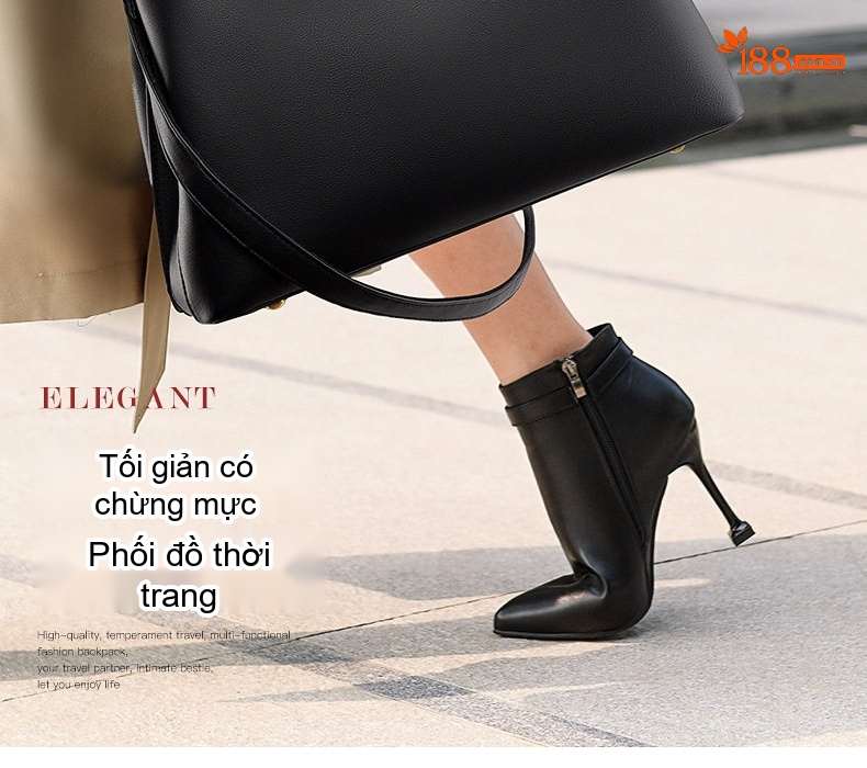 Túi Tote Nữ Da Mềm Cao Cấp Đa Ngăn Phong Cách Thời Trang Công Sở Màu Đen, Đỏ Rượu, Kem chi tiết 3
