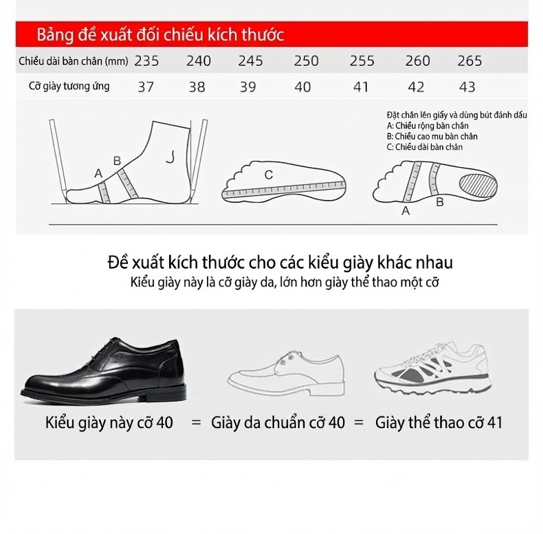 Giày Tây Buộc Dây Nam Da Thật Tăng Chiều Cao 5.3cm Màu Đen chi tiết 10