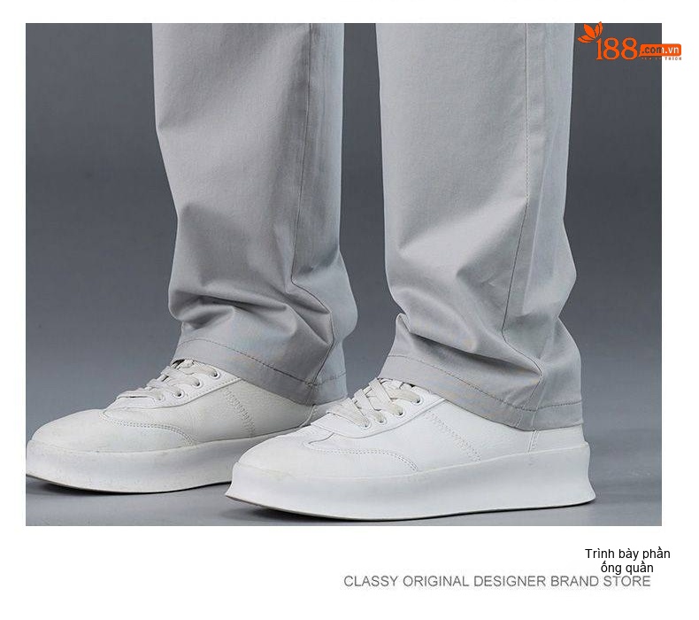 Quần Dài Nam Cotton Dáng Suông Rộng Thoải Mái Màu Đen, Xám, Kem, Xanh Navy chi tiết 23