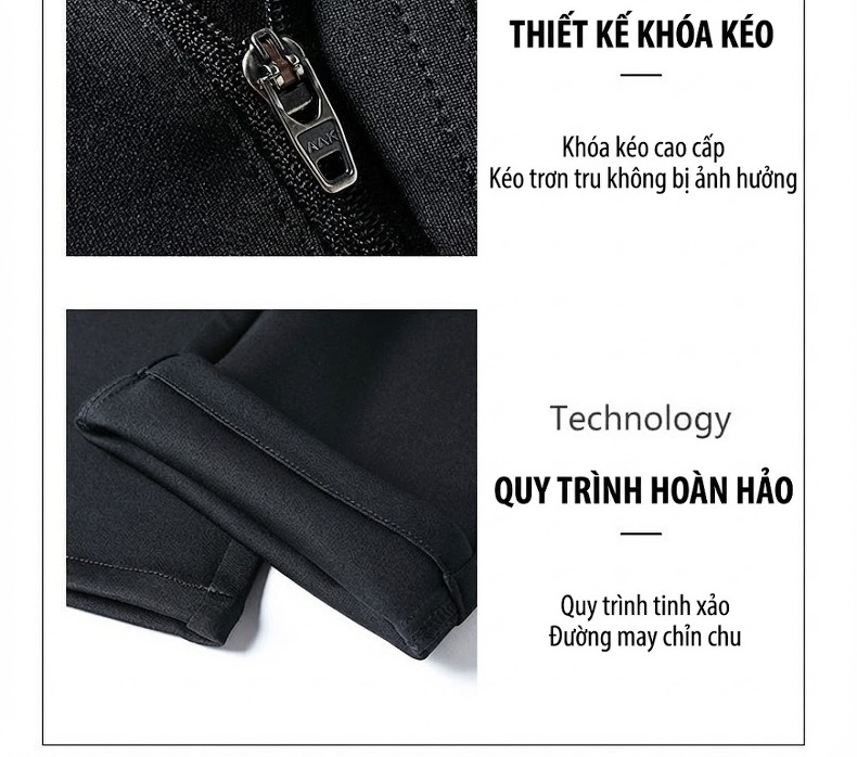 Quần Tây Nam Dáng Suông Công Sở Co Giãn Màu Đen chi tiết 7