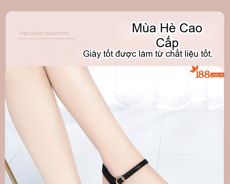 Dép Sandal Nữ Quai Hậu Đế Xuồng Da Mềm Đế Cao 5cm - 6cm Màu Vàng, Đen chi tiết 1