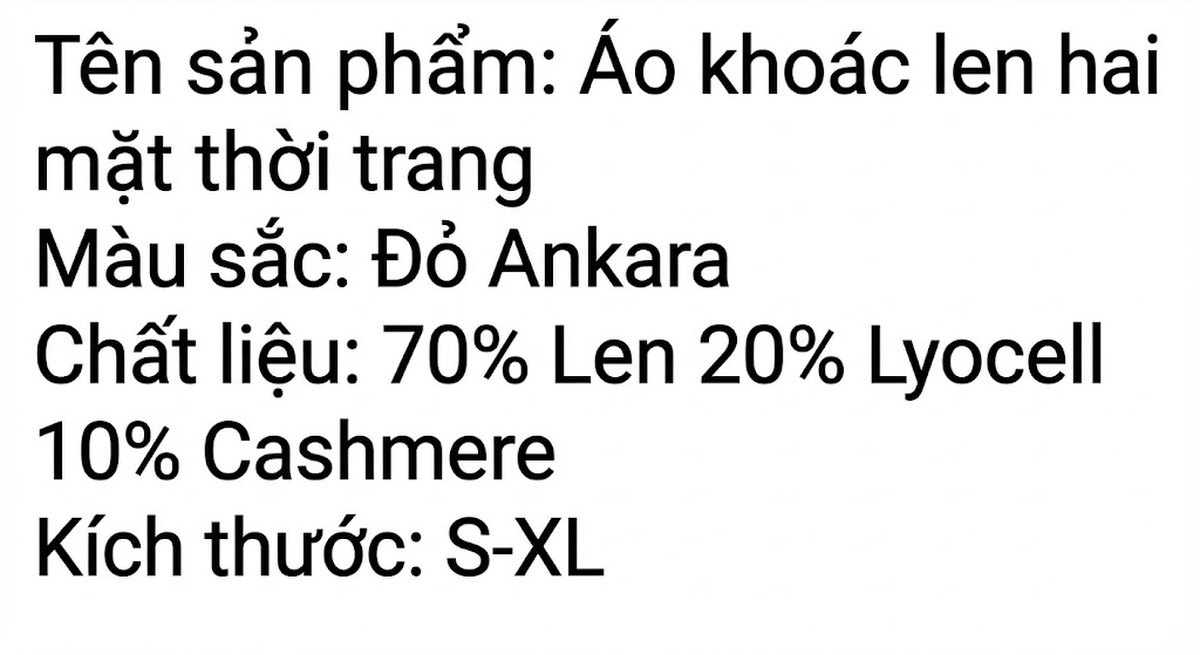Áo Khoác Lông Cừu Nữ Màu Đỏ Đô Phong Cách Tiểu Thư chi tiết 28