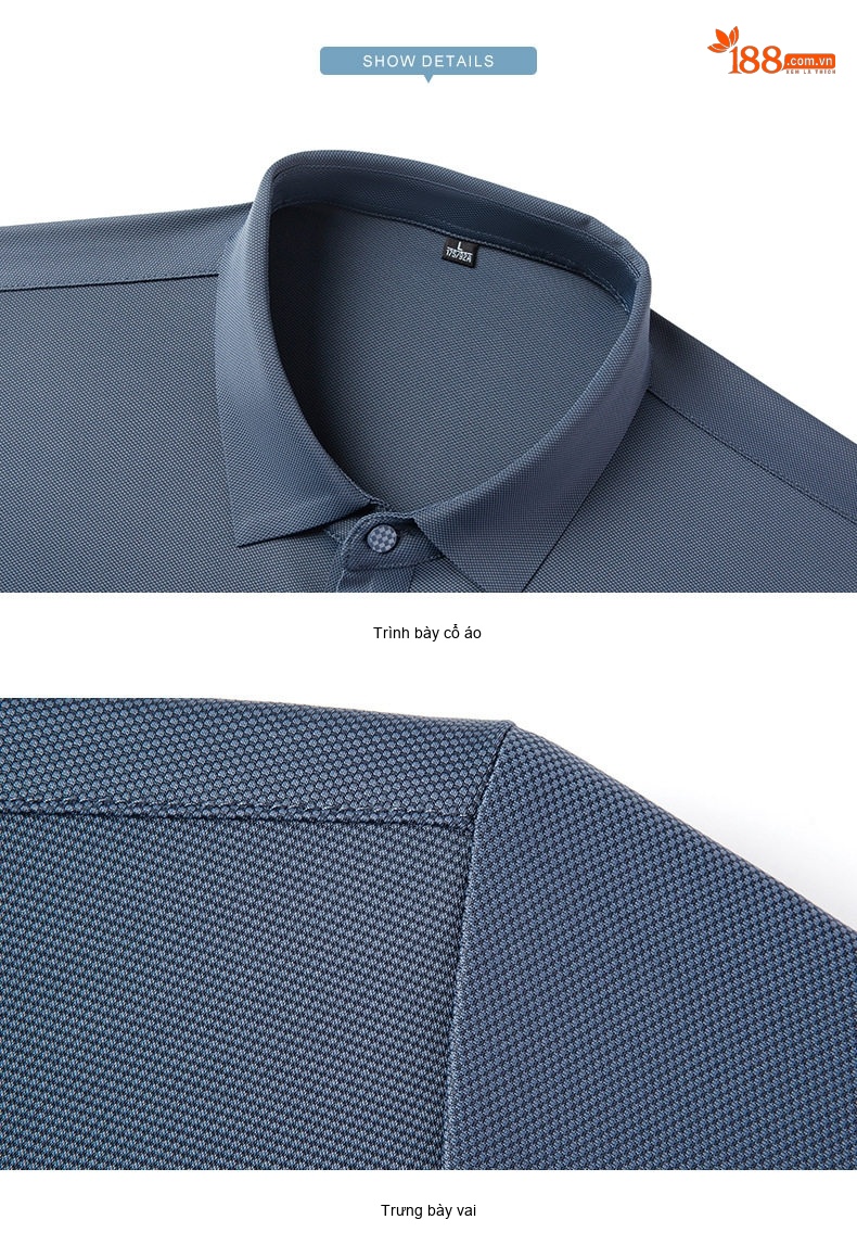 Áo Polo Nam Lụa Tằm Thượng Hạng Mát Lạnh Thời Trang Màu Xanh Navy, Trắng, Hồng, Xám chi tiết 24
