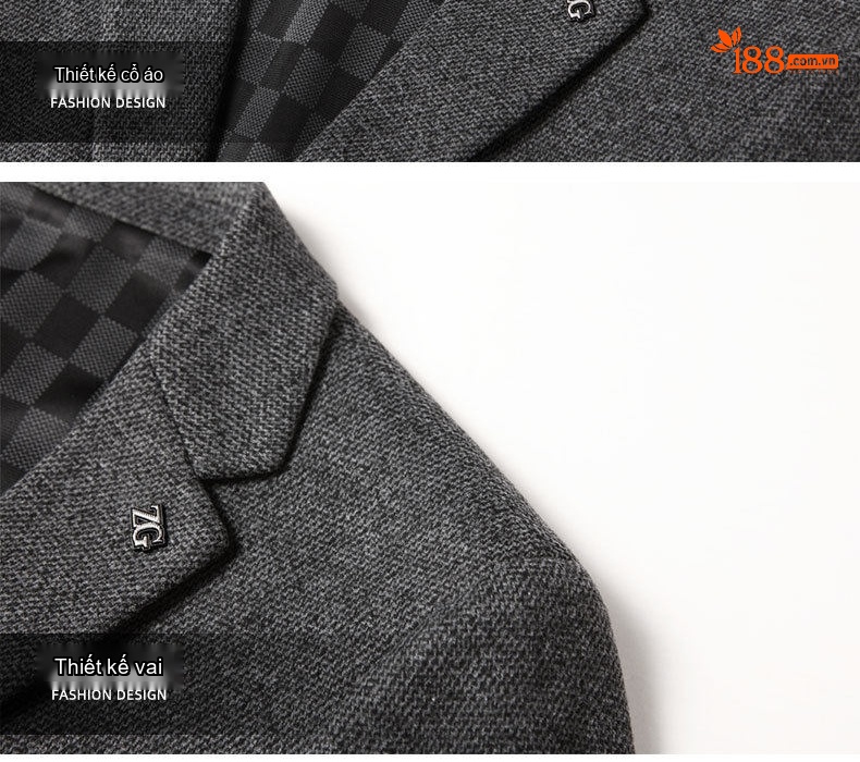 Áo Vest Nam Silk Wool (Sợi Tơ Len) Phong Cách Business Casual Chống Nhăn Màu Xám chi tiết 11