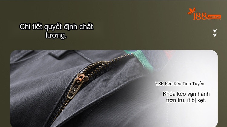 Quần Dài Nam Cotton Ống Đứng Dáng Rộng Thoải Mái Màu Trắng, Đen, Xám chi tiết 11