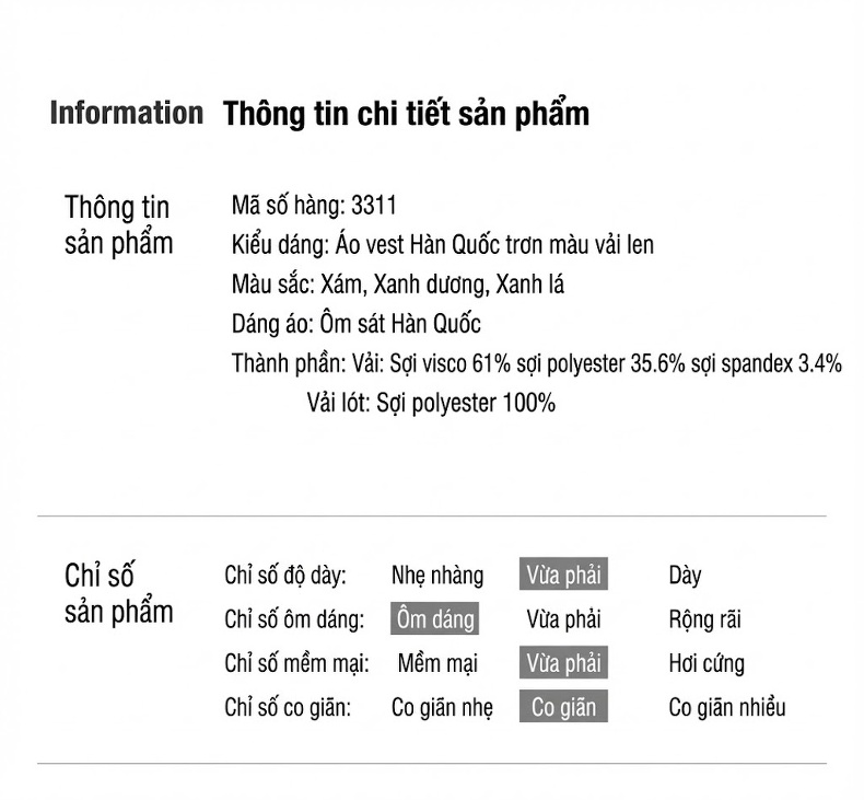 Áo Vest Nam Màu Trơn Chất Liệu Lông, Co Giãn, Dáng Ôm Màu Xám, Đen chi tiết 27