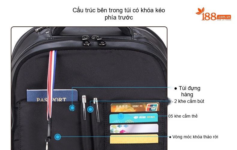 Balo Da Bò Đa Năng Du Lịch Ngoài Trời Đựng Laptop 17 Inch Màu Đen, Nâu chi tiết 10