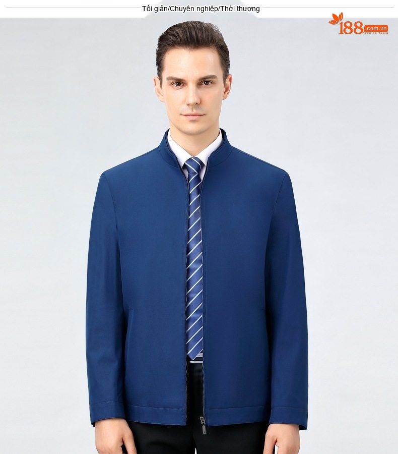 Áo Khoác Bomber Nam Lụa Tằm Tơ Dáng Ôm Chống Nhăn Màu Đen, Xám, Xanh Navy, Đỏ... chi tiết 14