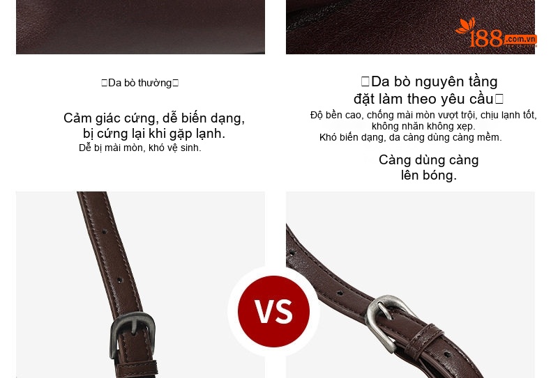 Túi Hobo Nữ Da Bò Thuộc Thực Vật, Túi Đeo Vai, Túi Kẹp Nách Phong Cách Cổ Điển Màu Nâu, Đen, Be chi tiết 5