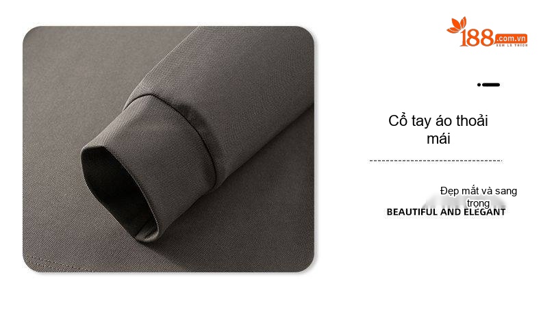 Áo Polo Nam Dài Tay 【含桑蚕丝】Cotton Cổ Bẻ Màu Trắng, Đen, Xanh, Nâu... chi tiết 11