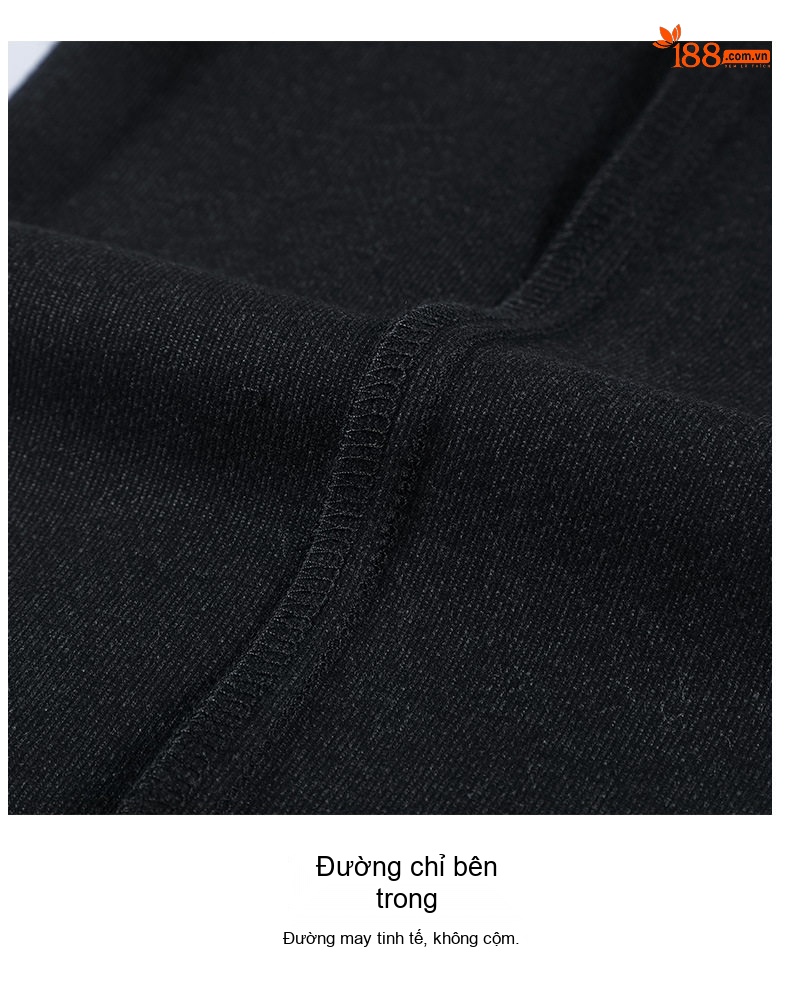 Quần Âu Nam Wool Dáng Suông Chống Nhăn Không Cần Là Màu Đen, Xanh Navy chi tiết 22