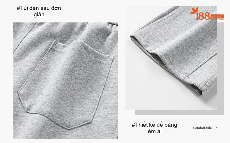 Quần dài nam ống rộng thẳng đứng dáng thể thao chất liệu cotton chi tiết 7