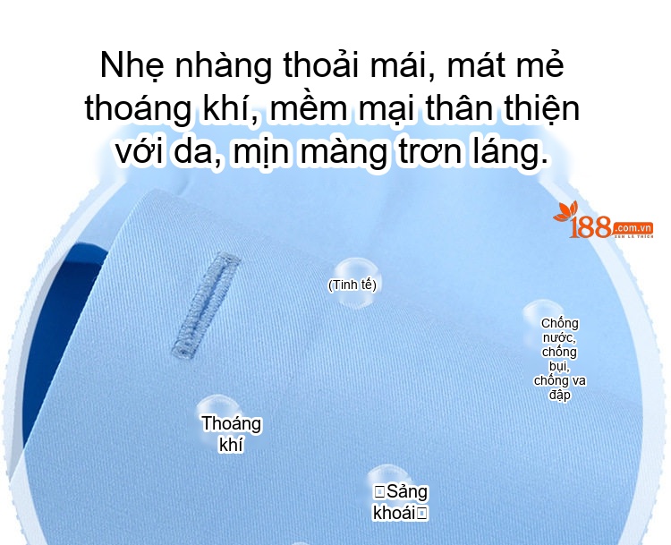 Áo Sơ Mi Nam Tay Ngắn Lụa Tằm Mỏng Mát Phong Cách Doanh Nhân Màu Xanh chi tiết 3