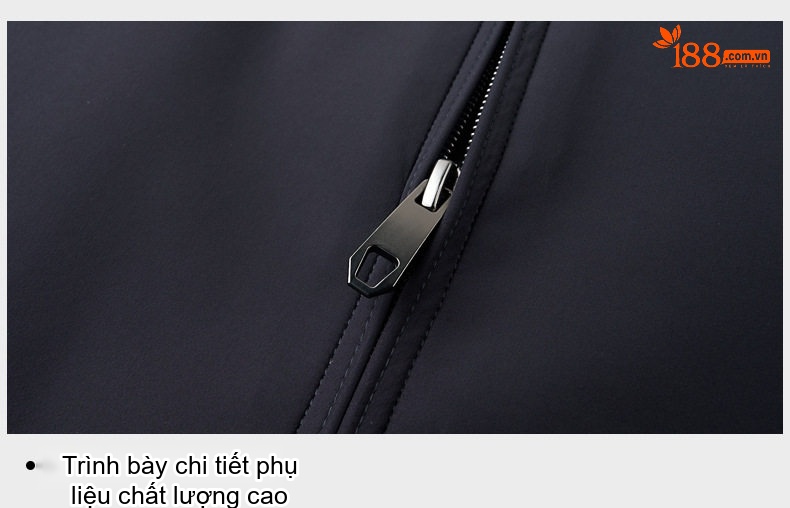 Áo Khoác Phao Nam Công Sở Dáng Ngắn Lót Lông Vũ Giữ Ấm Màu Xanh Navy chi tiết 25