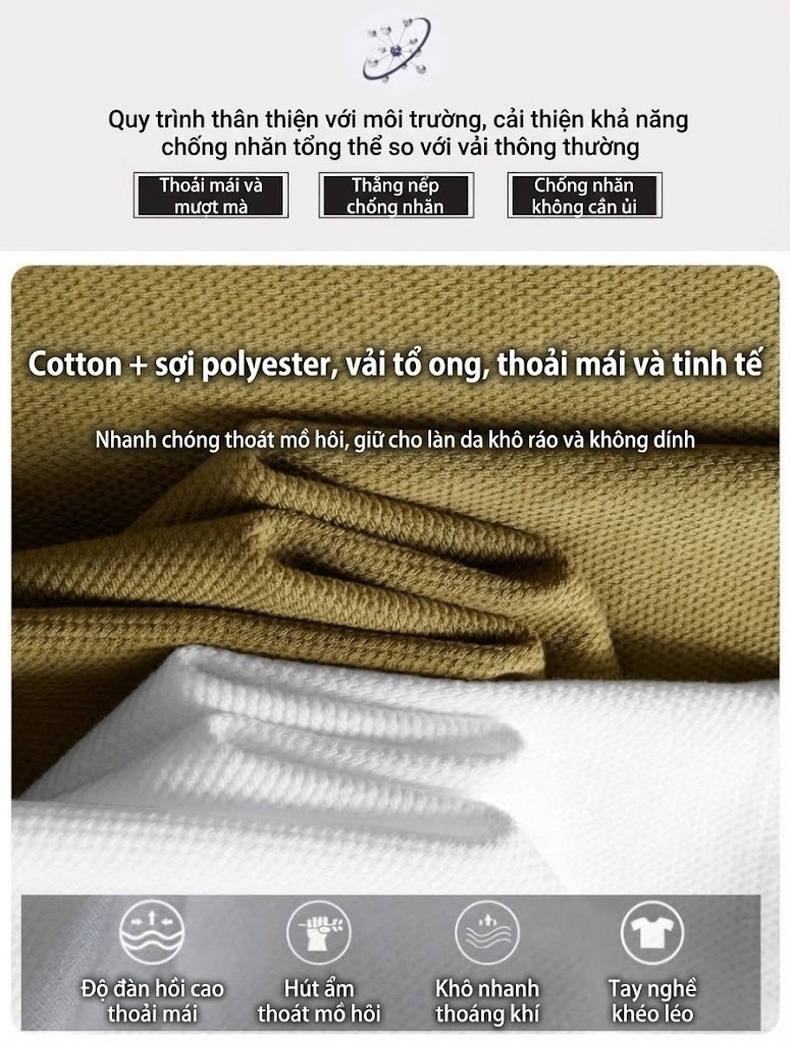 Quần Short Nam Cotton Dáng Rộng Lưng Thun Co Giãn Màu Đen, Trắng, Xám, Xanh Olive chi tiết 3