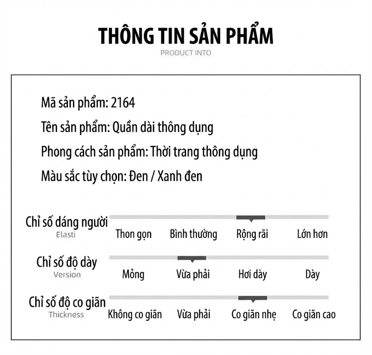 Quần Tây Nam Dáng Suông Lớn, Thoáng Mát, Chống Nhăn Màu Đen, Xanh Navy chi tiết 6