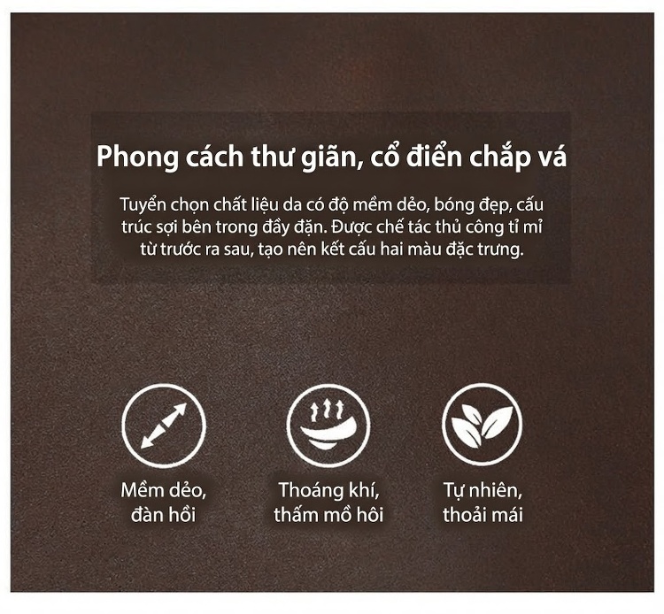 Túi Đeo Chéo Nam Nữ Da Thật Vải Canvas Phong Cách Retro chi tiết 6