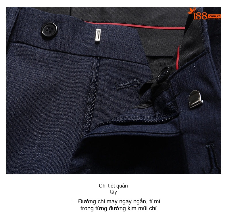 Bộ Vest Nam Wool Lịch Lãm Công Sở Mùa Thu Đông Màu Xanh Navy chi tiết 19