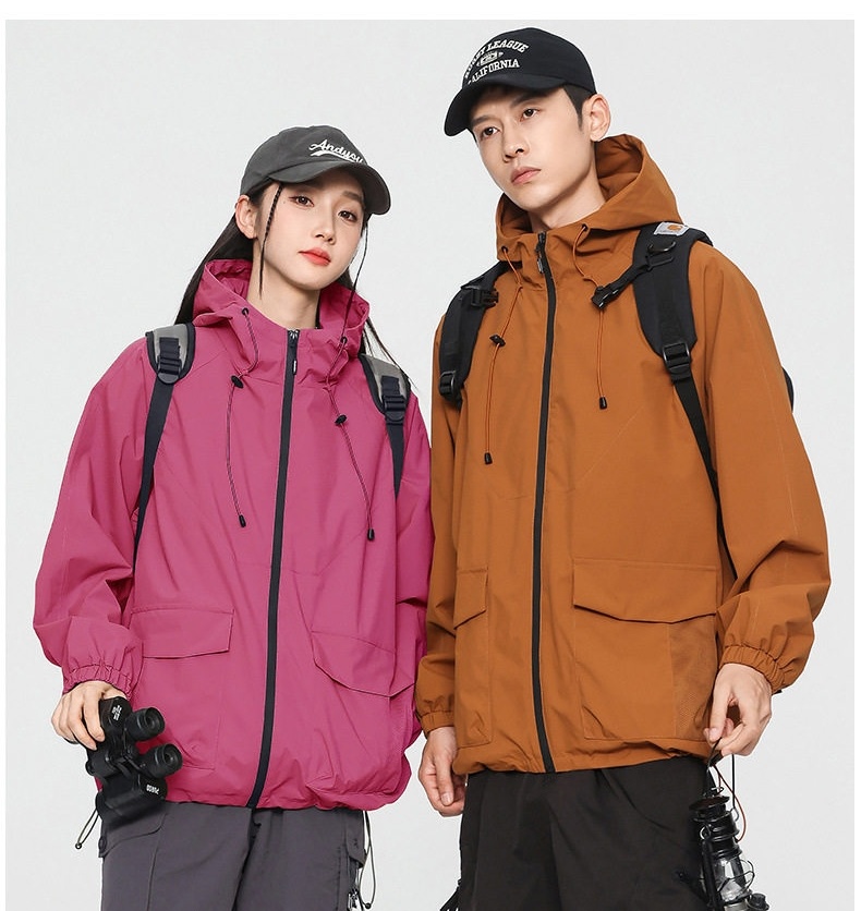 Áo khoác gió chống thấm nước có mũ trùm đầu phong cách outdoor chi tiết 23