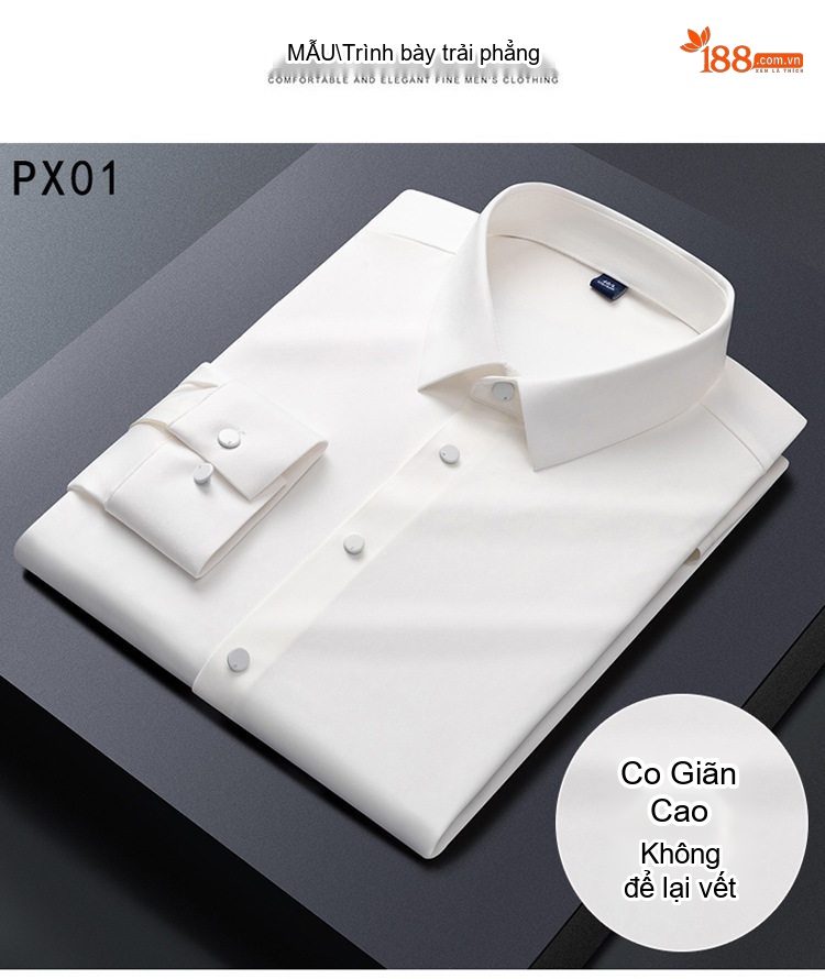 Áo Sơ Mi Nam Dài Tay Co Giãn Cao Cấp Phong Cách Lịch Lãm Màu Đen, Xanh, Xám, Xanh Dương... chi tiết 7