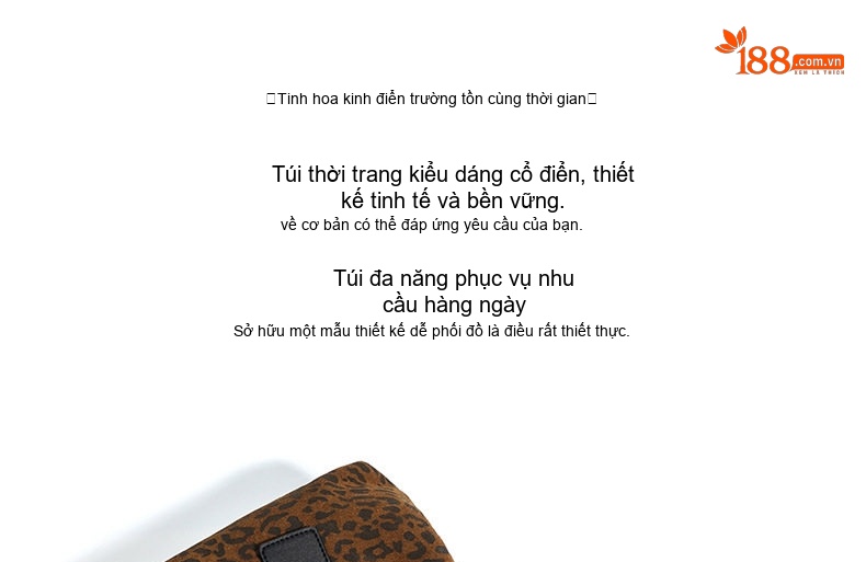 Túi Xách Nữ Da Mờ Họa Tiết Da Báo Đeo Vai Phong Cách Retro chi tiết 6