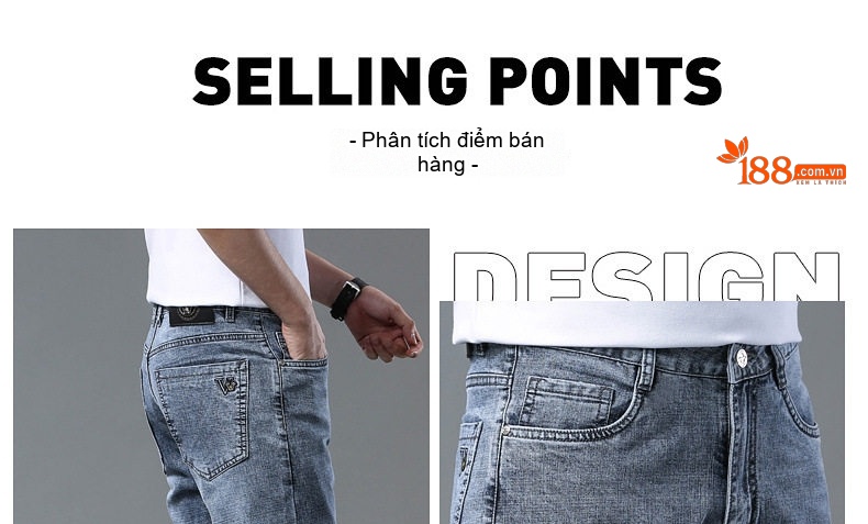 Quần Jean Nam Ống Đứng Dáng Rộng Co Giãn Nhẹ Phong Cách Casual Màu Xanh, Xám chi tiết 13