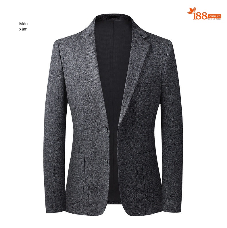 Áo Vest Nam Tiết Kế Jacquard Vải Lông Mỏng Phong Cách Hàn Quốc Màu Xám chi tiết 38