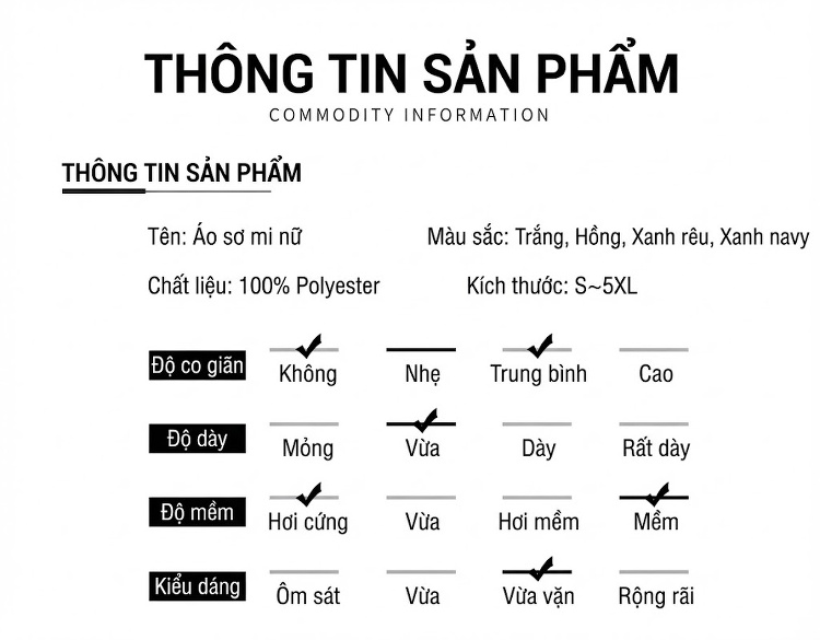 Áo Sơ Mi Tay Dài Nữ Thiết Kế Bèo Nhún Cổ Trụ Phong Cách Thời Trang Thanh Lịch Màu Hồng, Xanh Navy, Trắng, Xanh... chi tiết 6