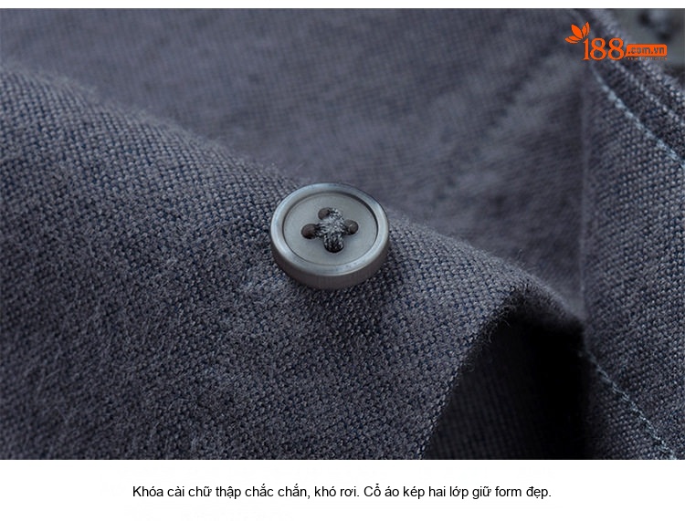 Áo Sơ Mi Tay Dài Nam Cotton Oxford Dáng Ôm Màu Trắng, Xanh Dương, Xám, Xanh Lá... chi tiết 37