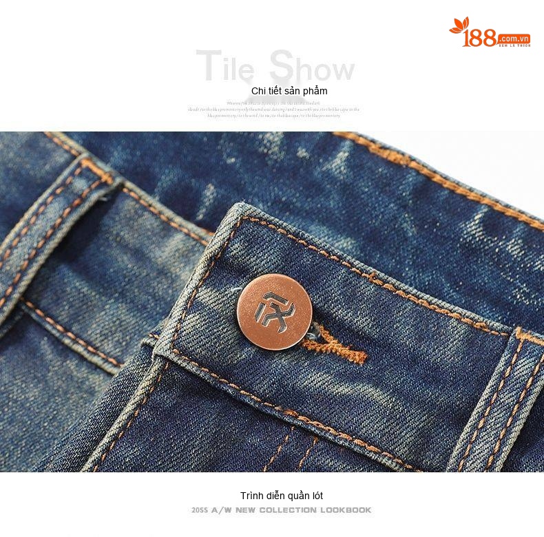 Quần Jean Nam Ống Đứng Co Giãn Thoải Mái Dáng Suông Màu Xanh Denim chi tiết 21