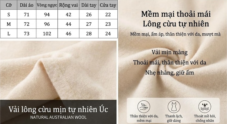 Áo Khoác Dạ Nữ Hai Mặt Lông Cừu Tay Loe Dáng Dài Vừa Màu Hồng, Đỏ, Nâu chi tiết 1