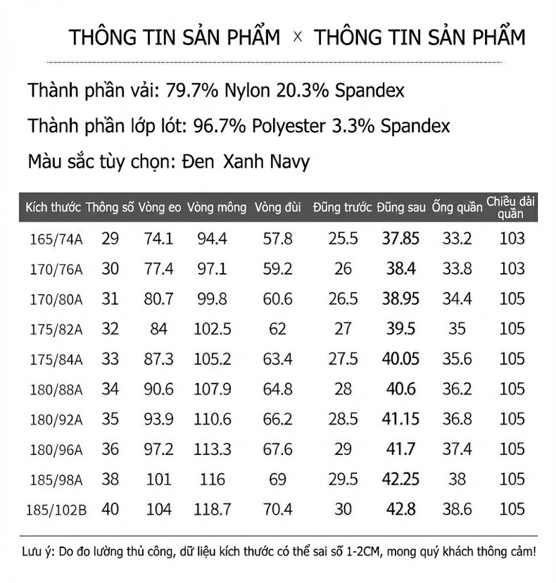 Quần Âu Nam Milk Silk Co Giãn Chống Nhăn Dáng Ôm Thêu Họa Tiết Màu Đen chi tiết 10