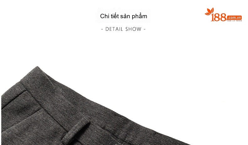Quần Tây Nam Ống Đứng Vải Lông Cừu Dáng Ôm Màu Đen, Xám chi tiết 19