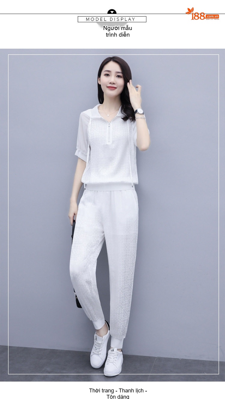 Bộ Quần Áo Nữ Mùa Xuân Hè Thiết Kế Thời Trang Trẻ Trung Màu Trắng, Vàng, Đen chi tiết 9