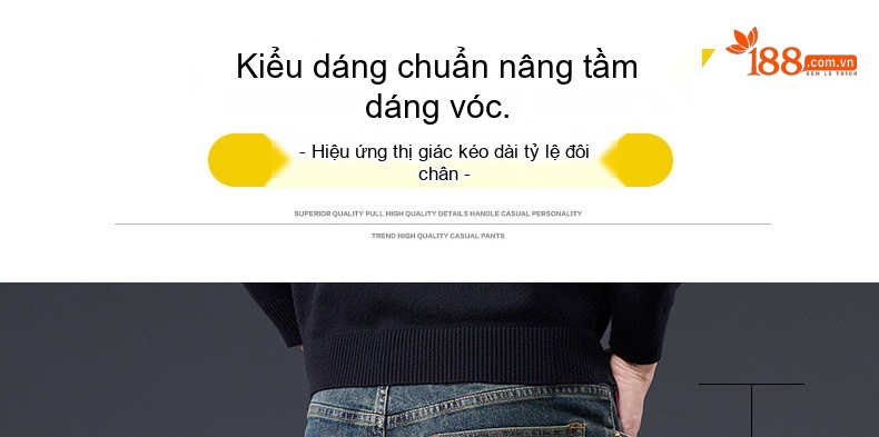 Quần Jean Nam Ống Đứng Dáng Ôm Co Giãn Nhẹ Phong Cách Thời Trang Màu Xanh Dương chi tiết 7