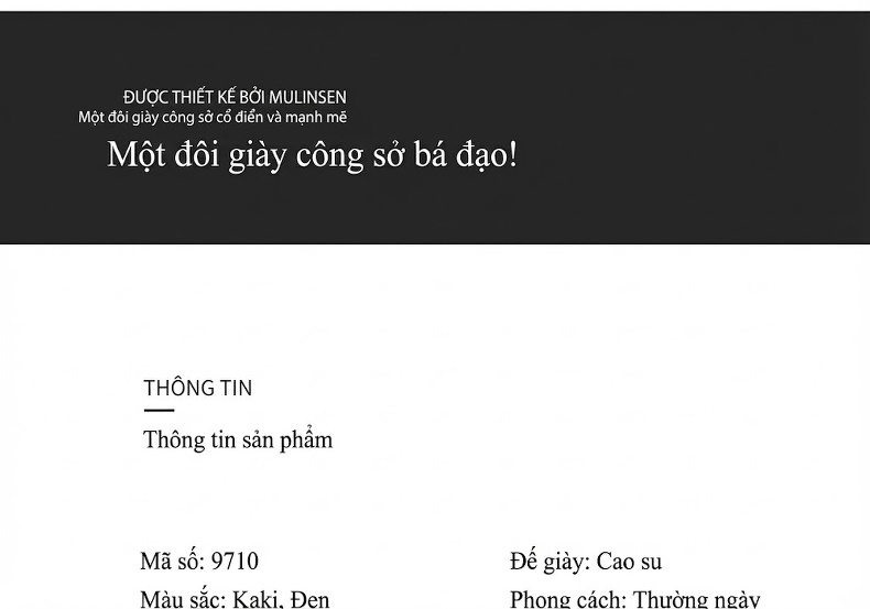 Giày Martin Cổ Thấp Nam Da Mờ Buộc Dây Phong Cách Công Sở Đế Cao 4cm chi tiết 4