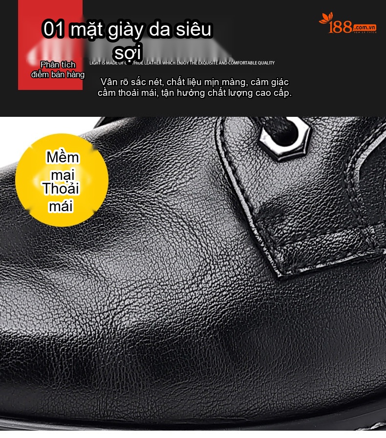 Boot Martin Nam Cao Cổ Da Bóng Chiều Cao Đế Khoảng 3cm Màu Đen, Nâu chi tiết 11