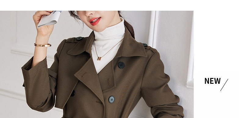 Áo Khoác Mangto Nữ Dáng Dài Vừa Phong Cách Thu Đông Màu Be, Nâu chi tiết 14