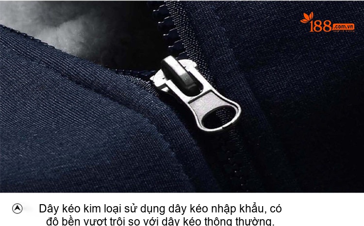 Bộ Quần Áo Nỉ Nam Thu Đông Dày Dặn Lót Lông Cừu Non Áo Khoác Có Mũ Màu Đen, Xám, Xanh Navy, Đỏ chi tiết 9