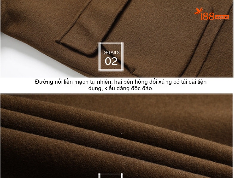 Áo Khoác Nam Dáng Công Sở Thu Đông Cổ Bẻ Màu Đen, Nâu chi tiết 9
