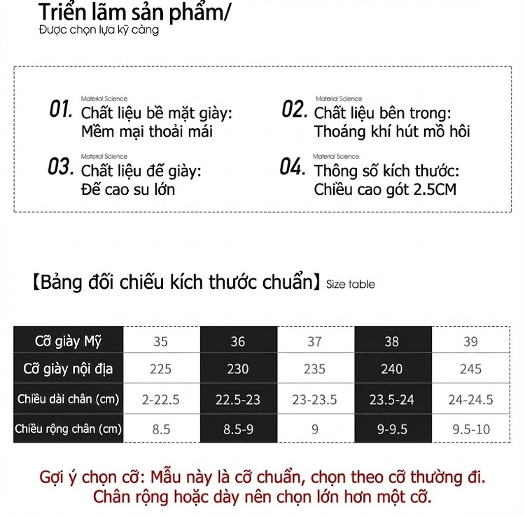 Giày Búp Bê Nữ Da Bóng Mũi Vuông Gót Vuông Chiều Cao Đế Khoảng 3cm Màu Đen, Kem, Hồng chi tiết 2