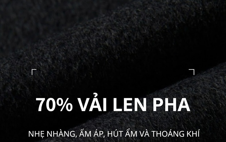 Áo Khoác Nam Hai Mặt Dày Dặn Lót Lông Vũ Có Thể Tháo Rời Chất Liệu Lông Cừu Màu Nâu, Đen chi tiết 4