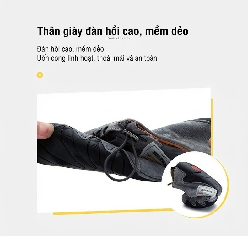 Giày Mọi Nam Da Mờ Thoáng Khí Đế Bệt Chiều Cao Đế Khoảng 2cm Màu Xám, Kem chi tiết 10