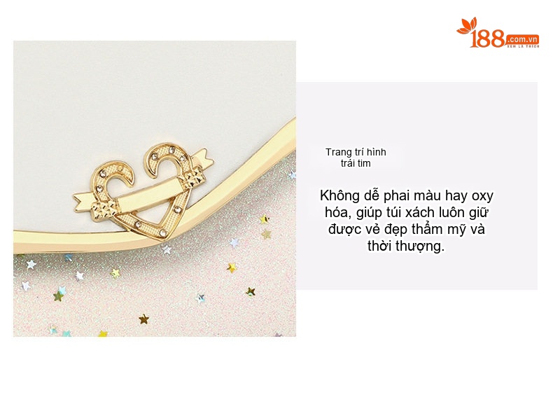 Túi Đeo Chéo Nữ Da Bò Dây Xích Phong Cách Nhẹ Nhàng Quà Tặng Bạn Gái Màu Trắng chi tiết 4