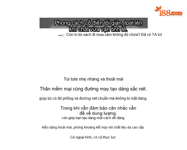 Túi Tote Nữ Da Thật Sức Chứa Lớn Đeo Vai Phong Cách Hàng Ngày Màu Nâu chi tiết 2